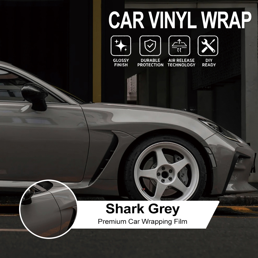 Premium Shark Grey Car Vinyl W - Air Bubble Remover avaliação e preço