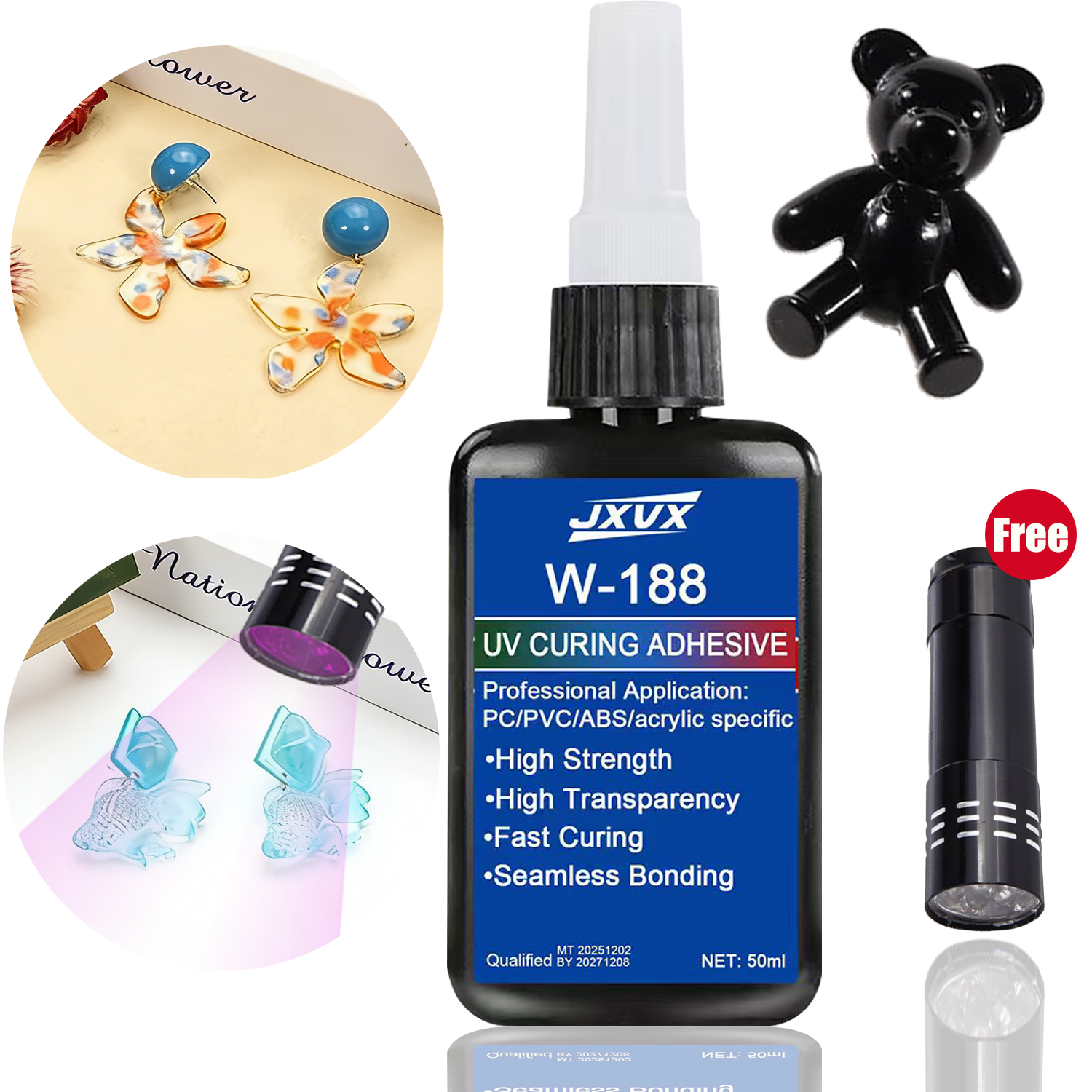 1.76oz UV Resin kits with lamp - Liquid Uv Glue Kit avaliação e preço