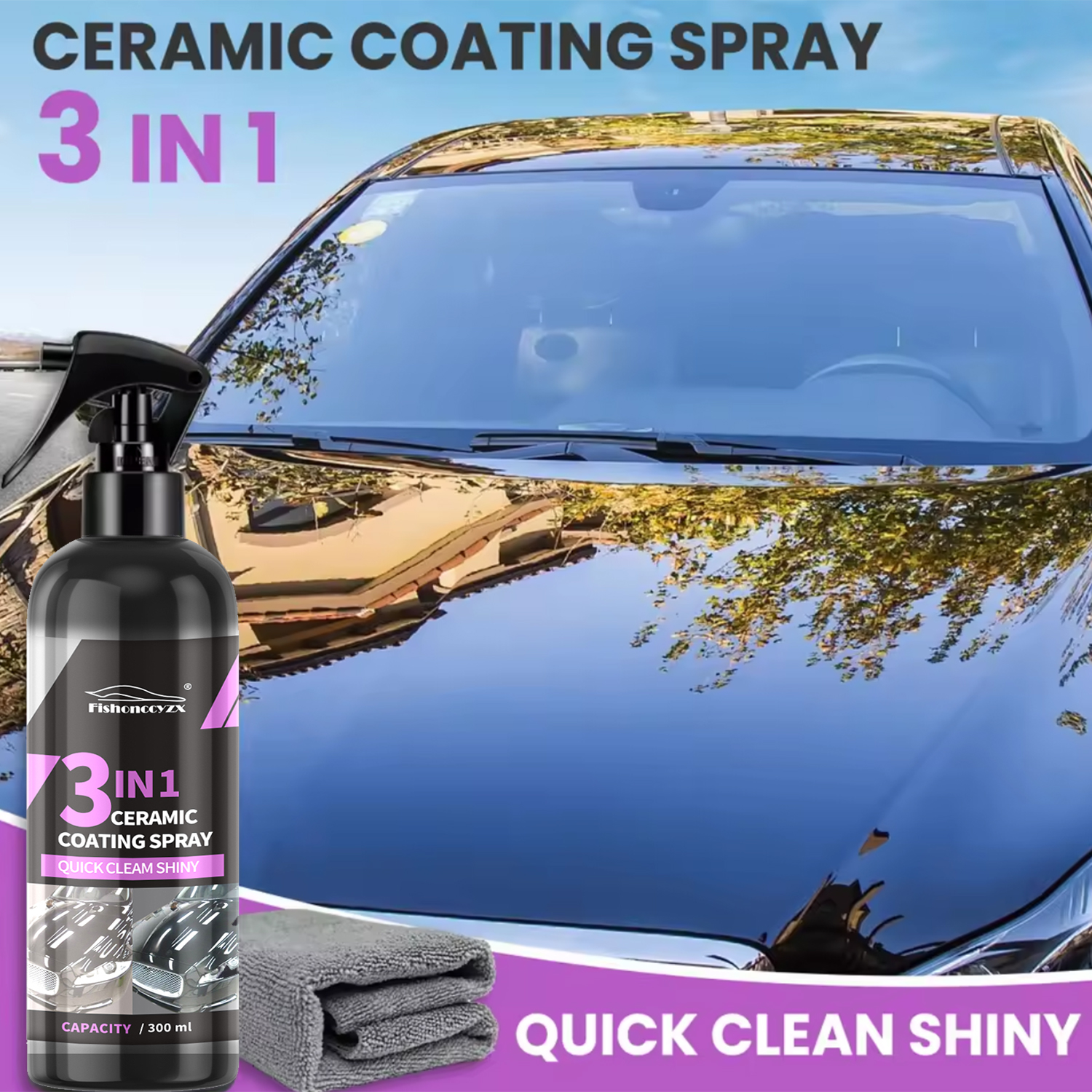 3 in 1 Car Ceramic Liquid Coat - Nano Liquid Coating avaliação e preço