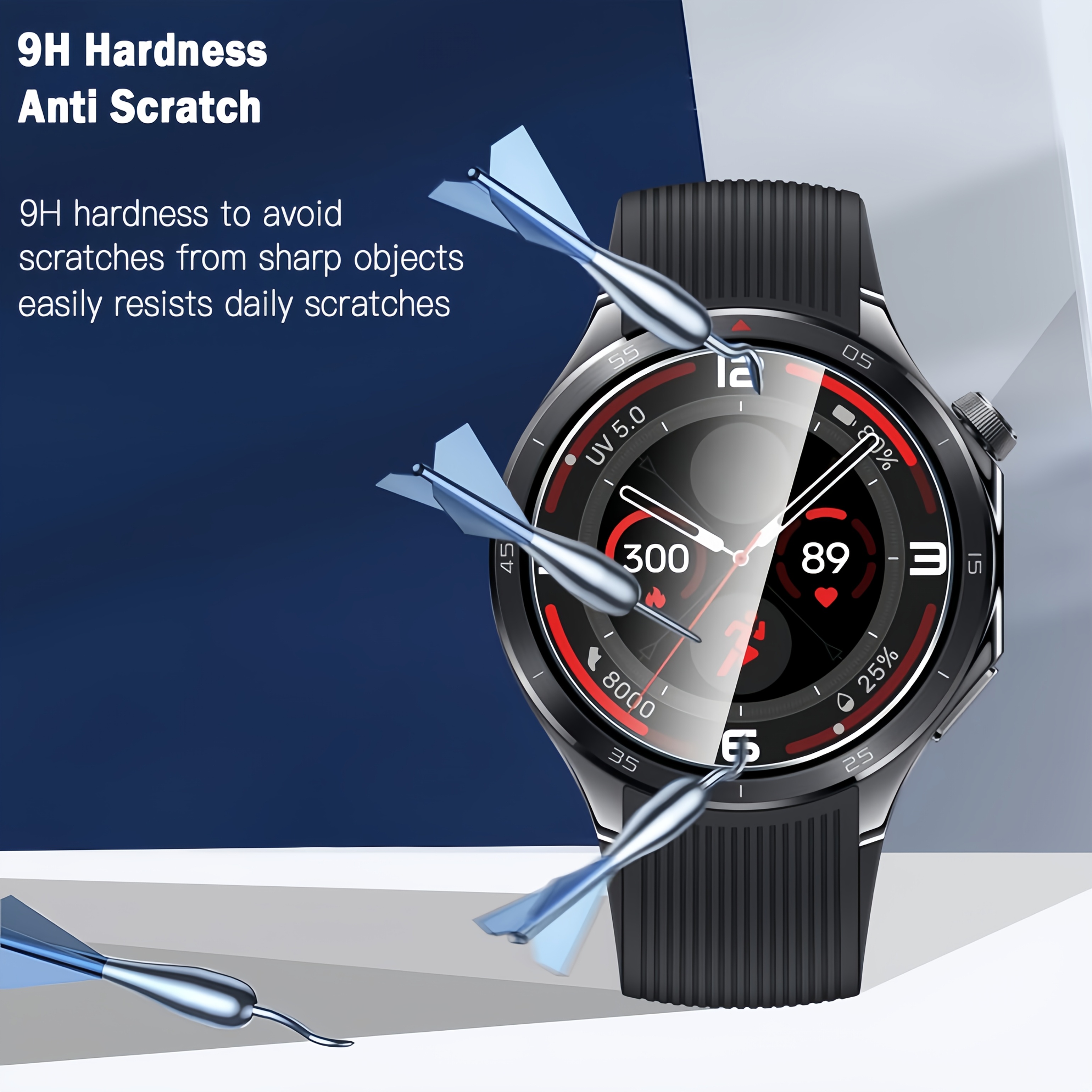 3PCS 9H Tempered Glass Screen  - Smartwatch Screen Film avaliação e preço