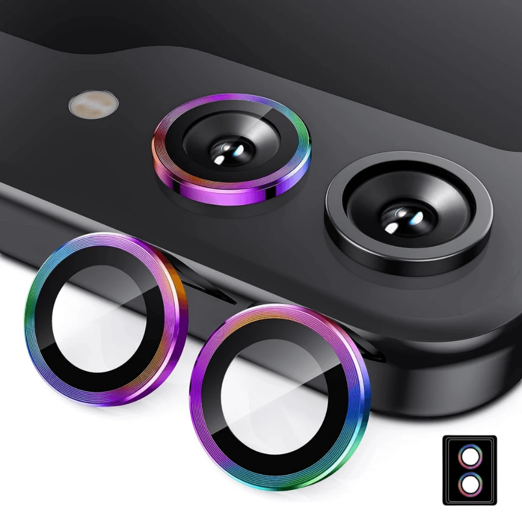 Metal Camera Lens Protector Fo - Tempered Glass Screen 9H avaliação e preço
